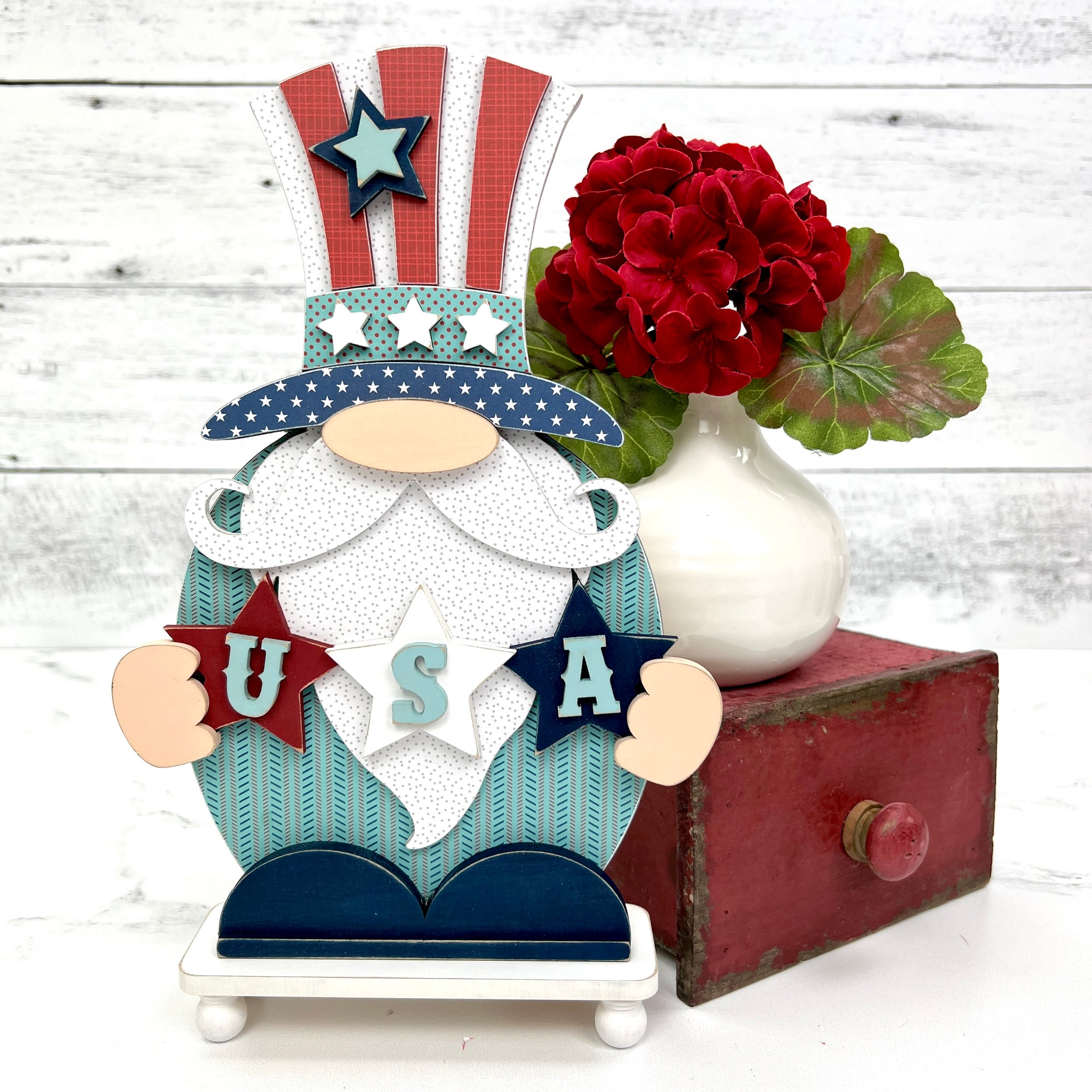 Uncle Sam patriotic wood decoration craft kit