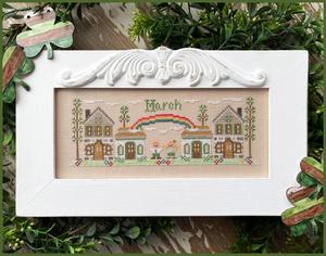 March Mini Village Pattern by Country Cottage Needleworks cross stitch pattern