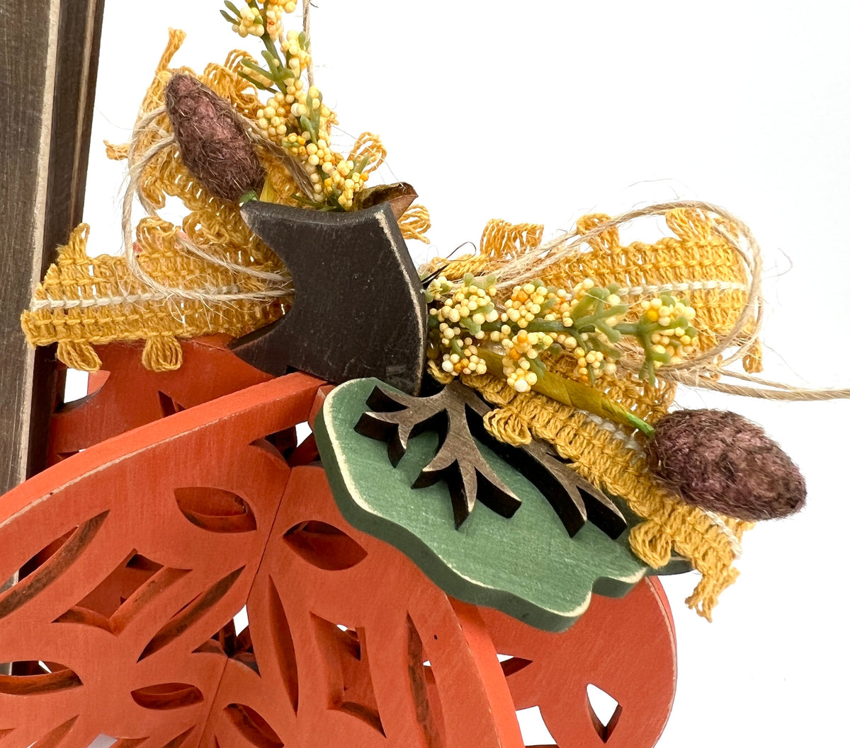 3D Pumpkin Unfinished Wood Decor Frame seasonal wood decor