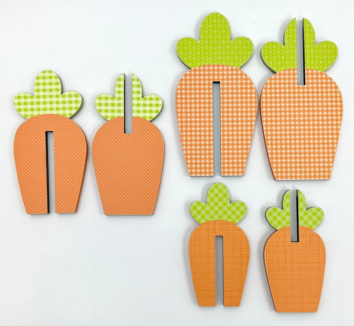 3D Carrots Wood Decor-Set of Three seasonal wood decor