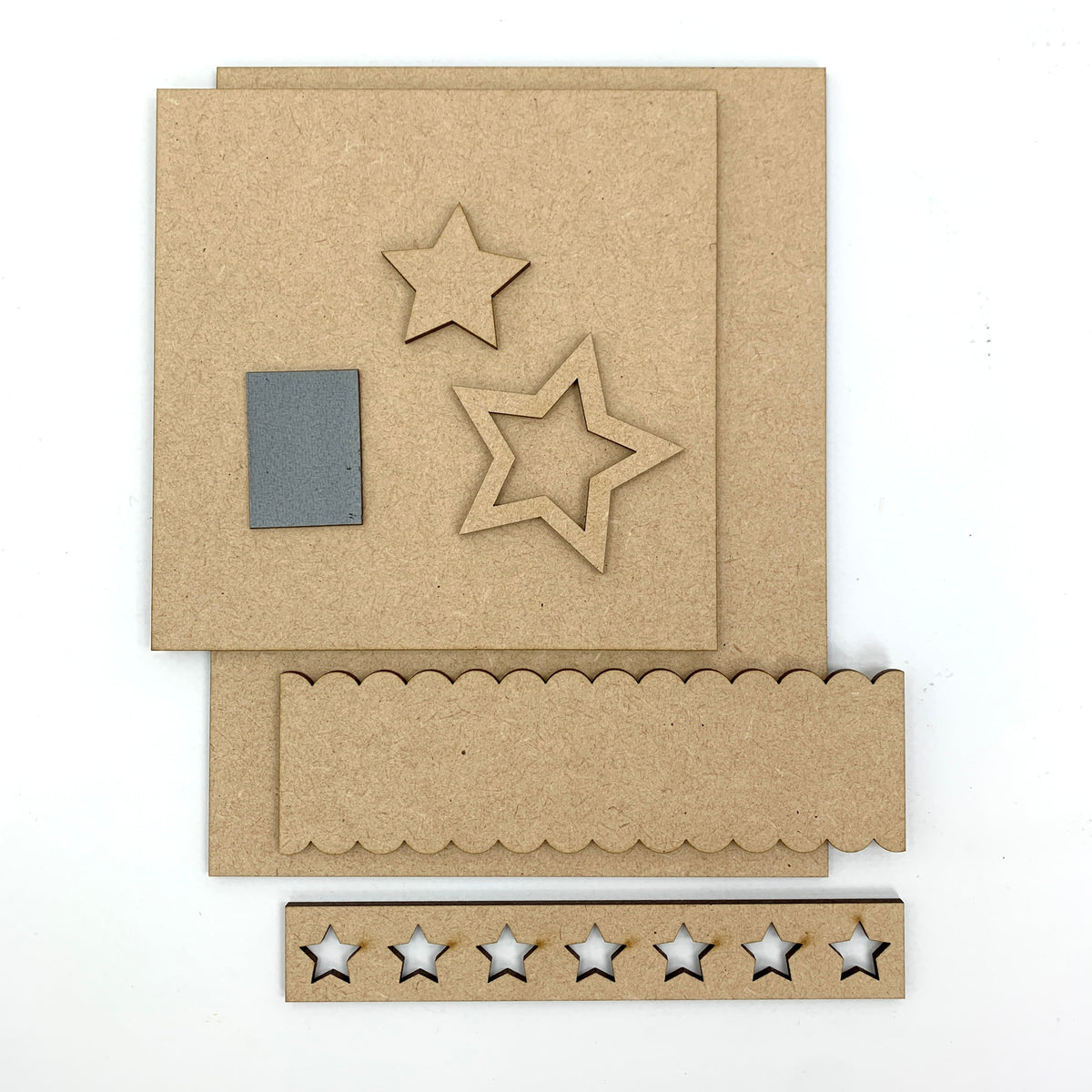 Unfinished wood Rectangular Backer for Cross Stitch and Needlework Finishing - DIY 4th of July wood craft