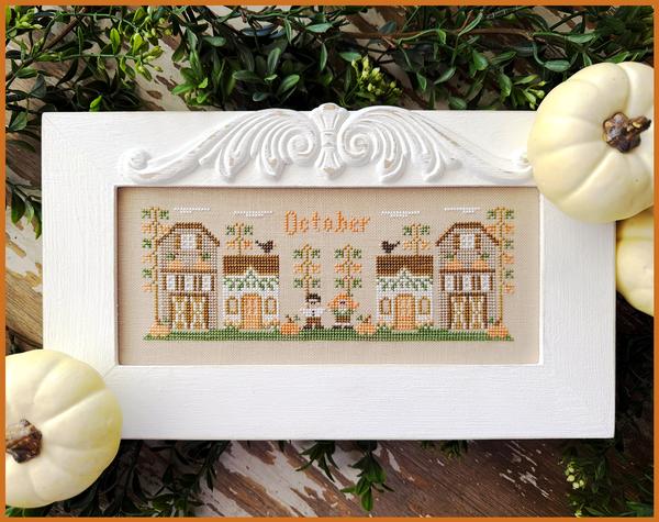 October Mini Village Pattern by Country Cottage Needleworks
