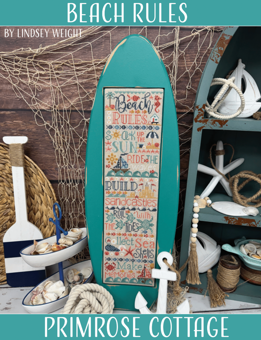 Beach Rules cross stitch pattern by Primrose Cottage