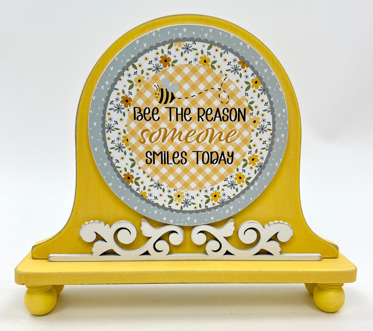 Bee the Reason Round Wood Decor Sign seasonal wood decor