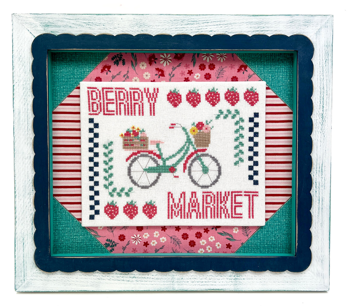 Berry Market Quilted Frame DIY Cross Stitch Display