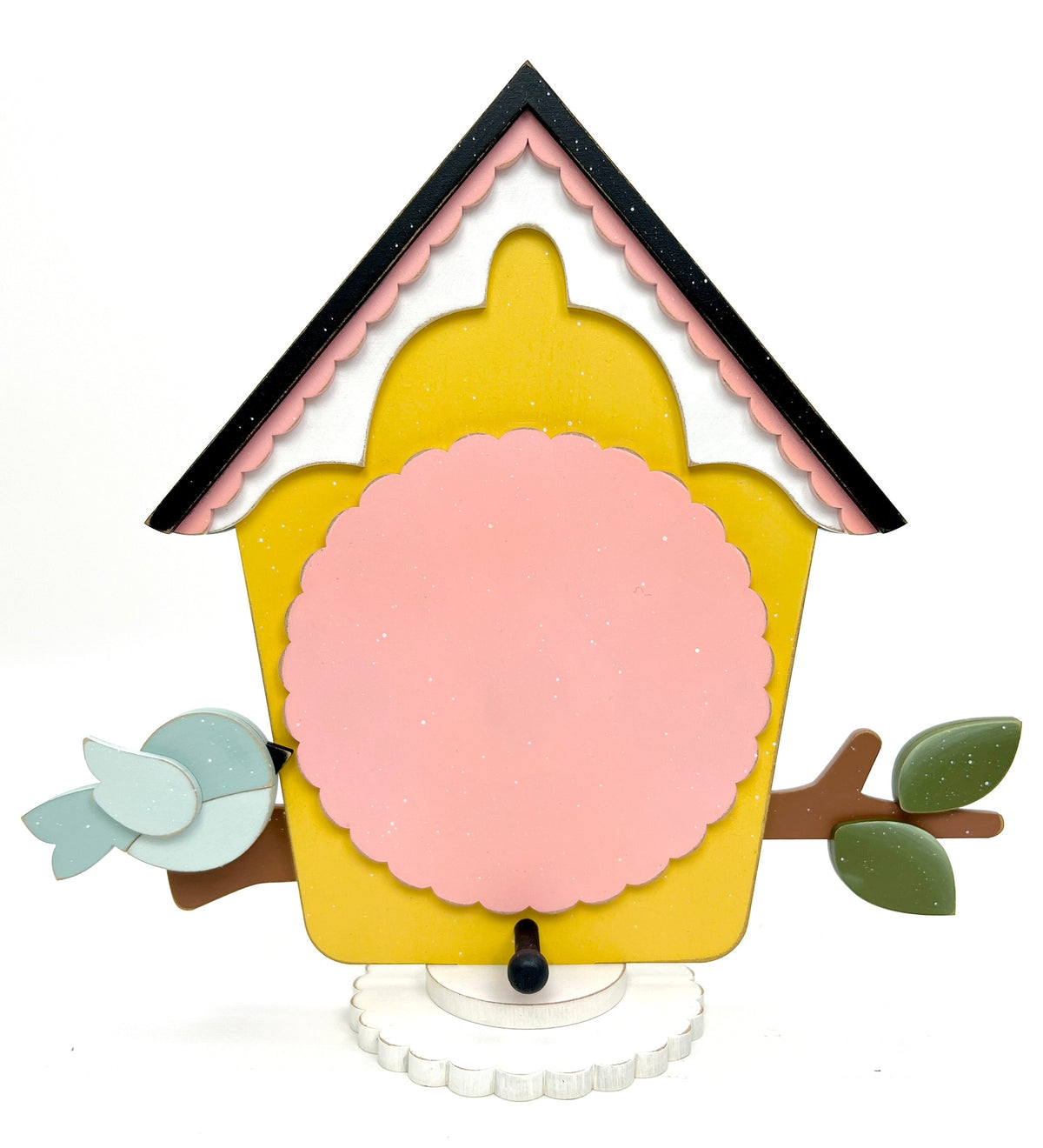 Birdhouse Cross Stitch Display-Unfinished Wood seasonal wood decor