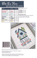 Cross Stitch floss chart and stitch sizes