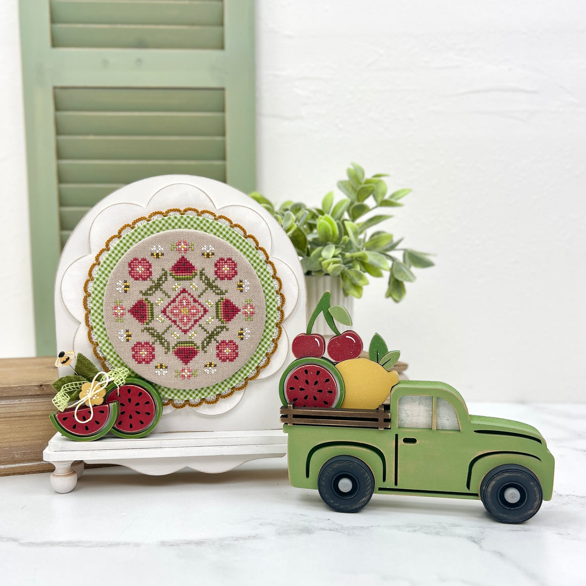 Blossom Backer-DIY Cross Stitch Display