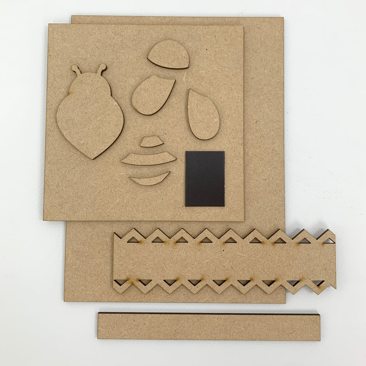 Bumble bee cross stitch unfinished wood backer