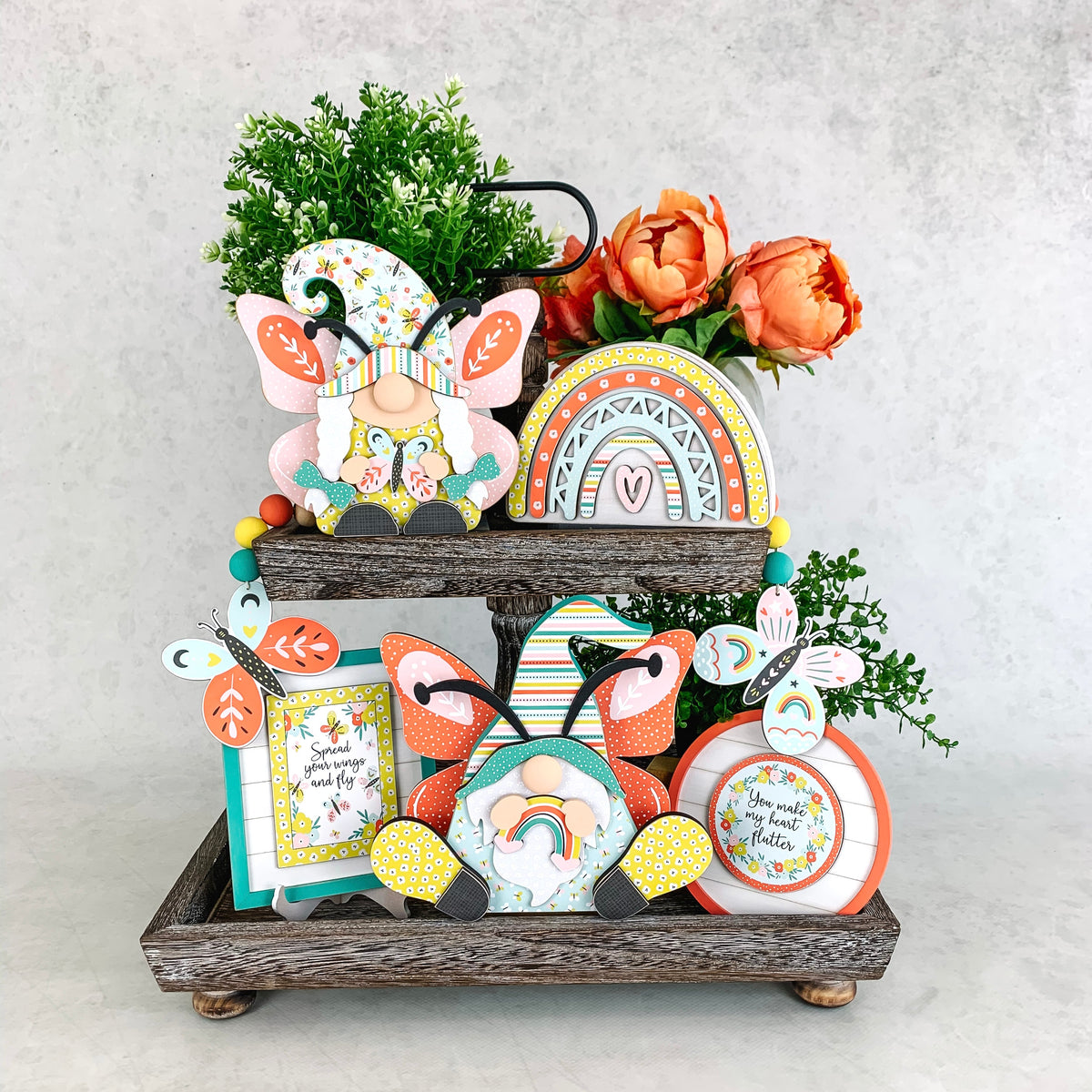 Butterfly Gnomes DIY Wood Decor Kit wood decor