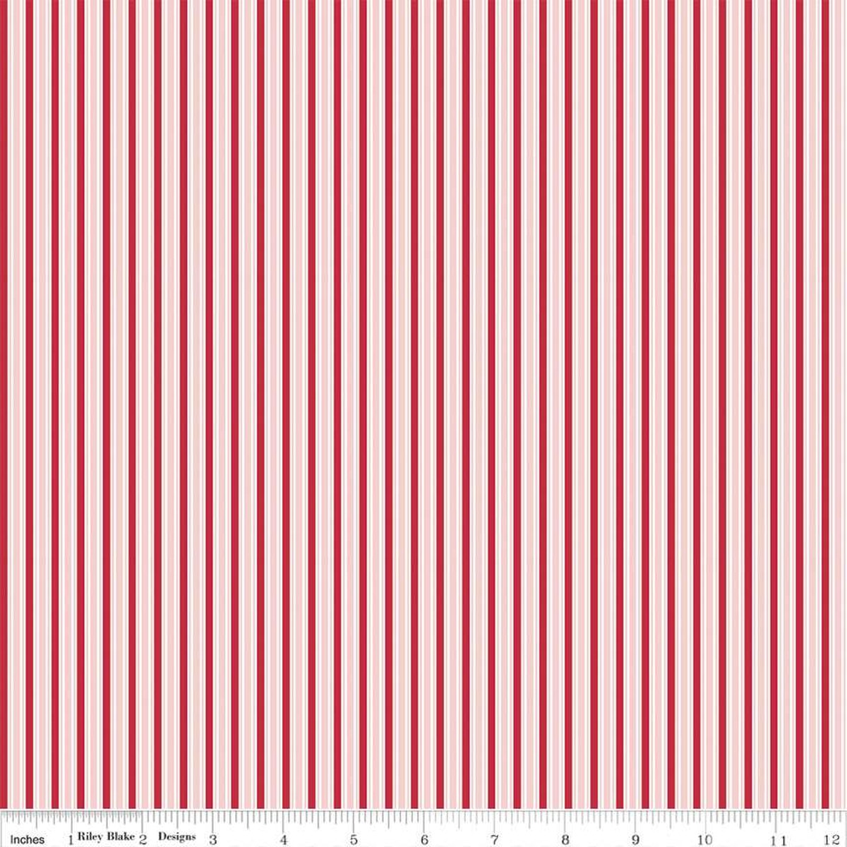 Red and pink striped fabric pattern on a white background