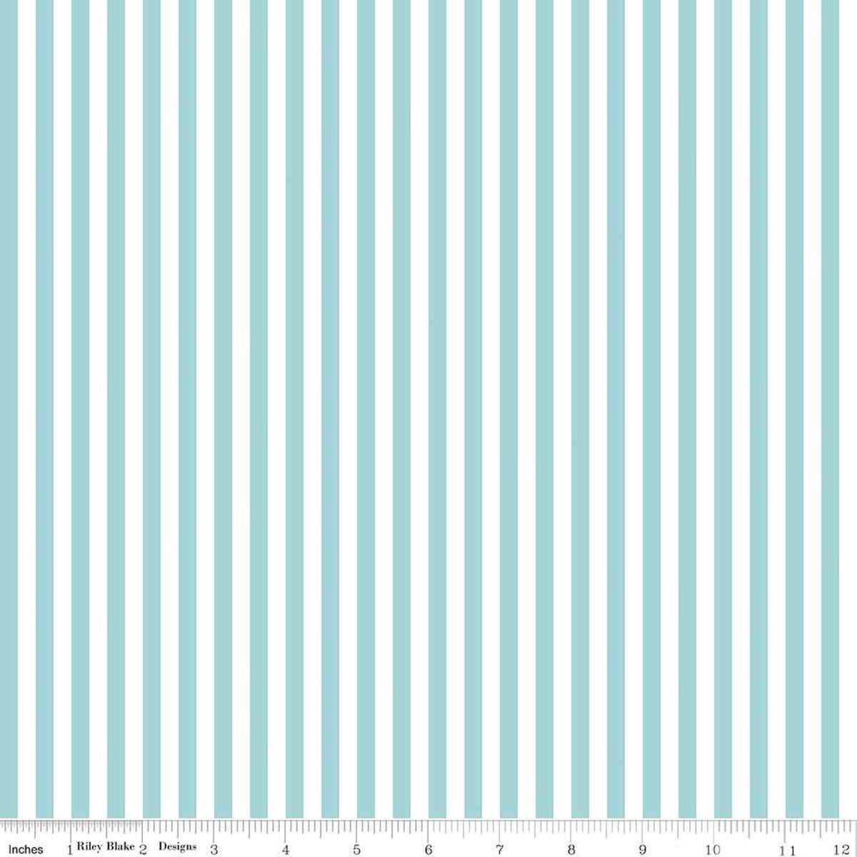 Fabric with light blue vertical stripes on a white background
