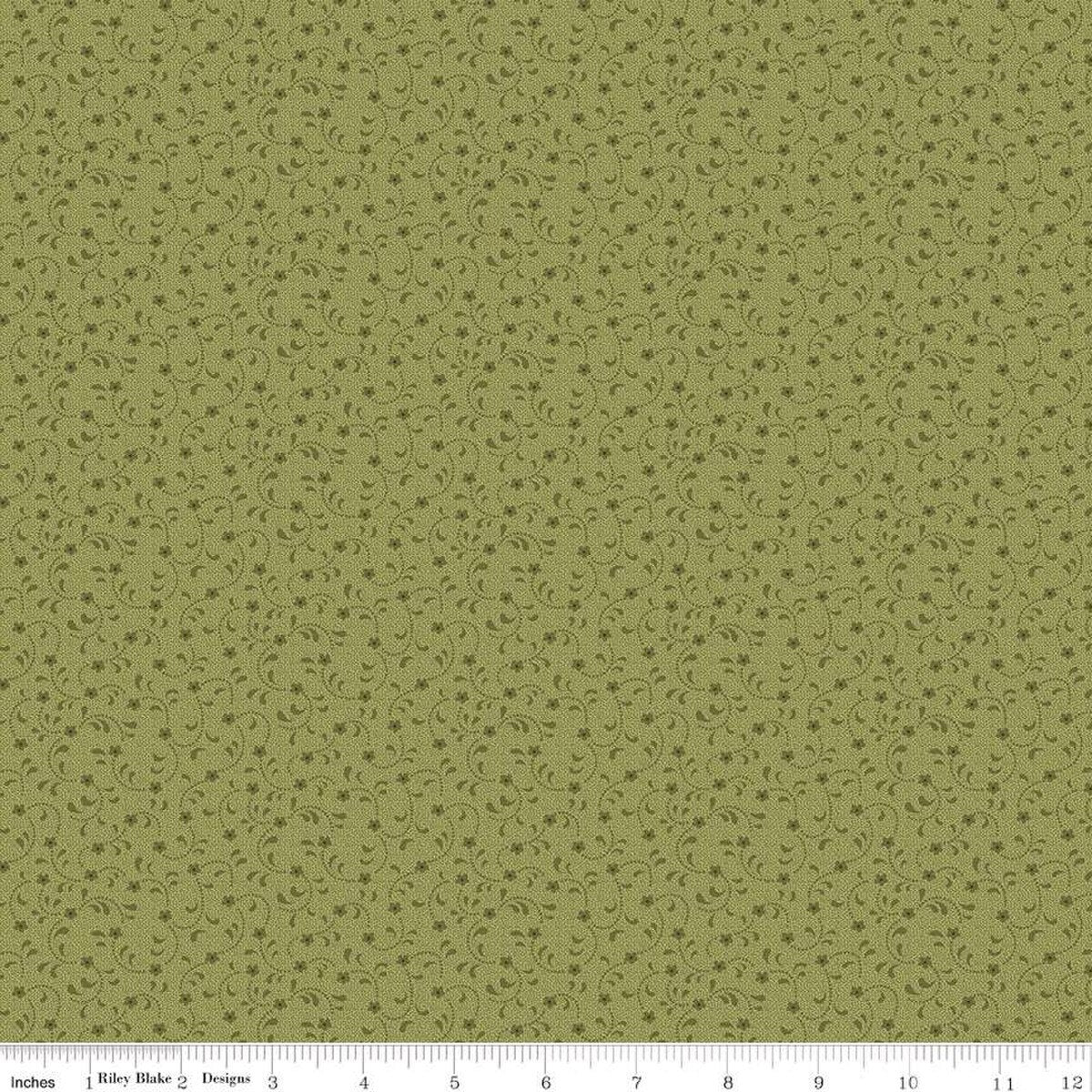 Fat Quarter Finishing Fabric-Floret Olive