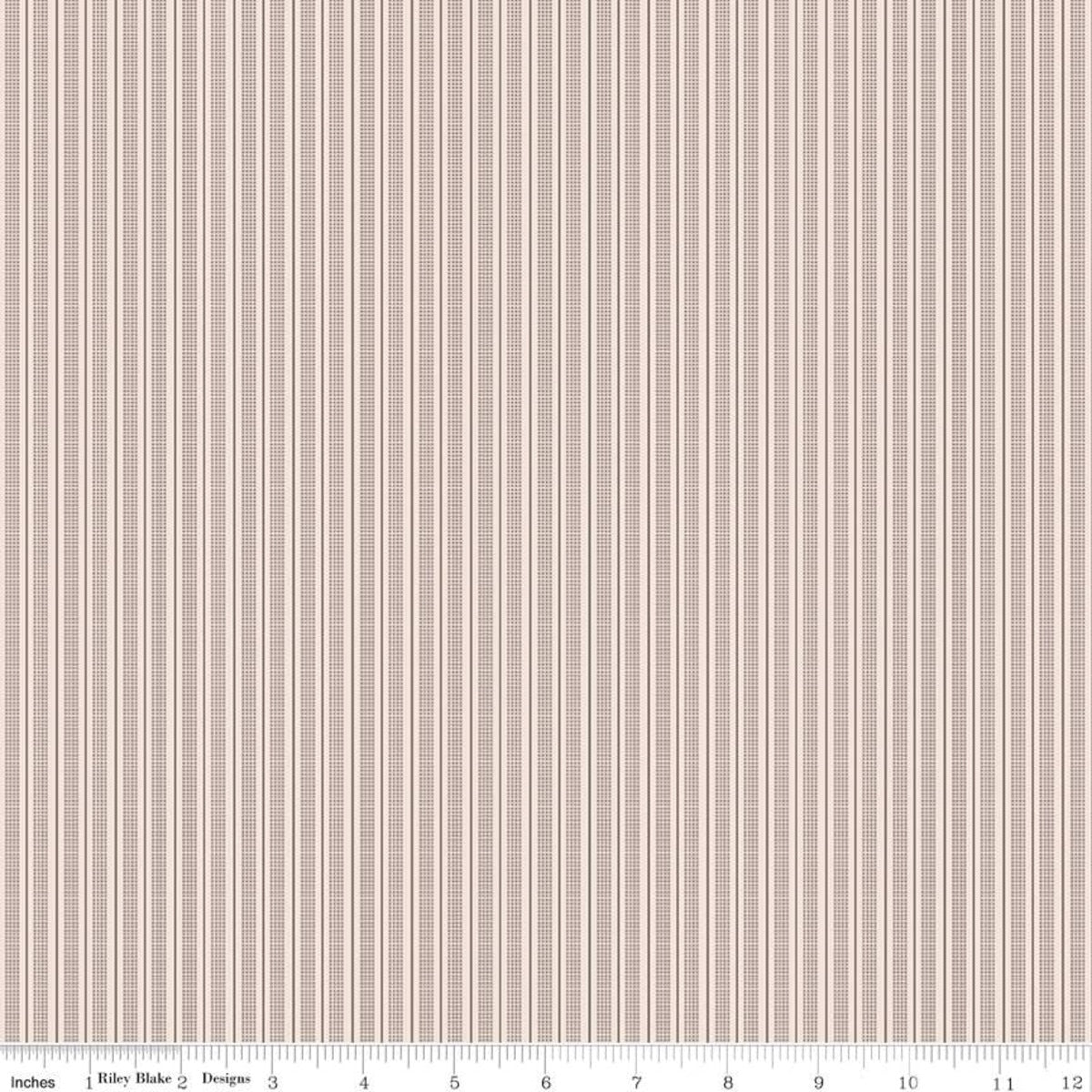 Textured ticking fabric pattern with vertical stripes on a beige background