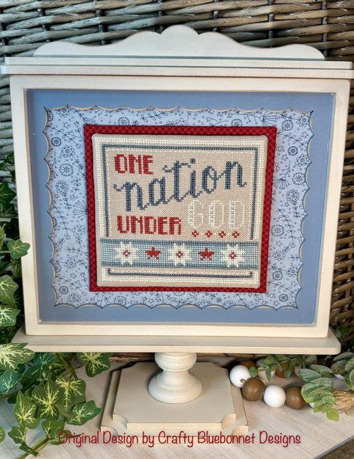 One Nation Cross Stitch Pattern by Crafty Bluebonnet
