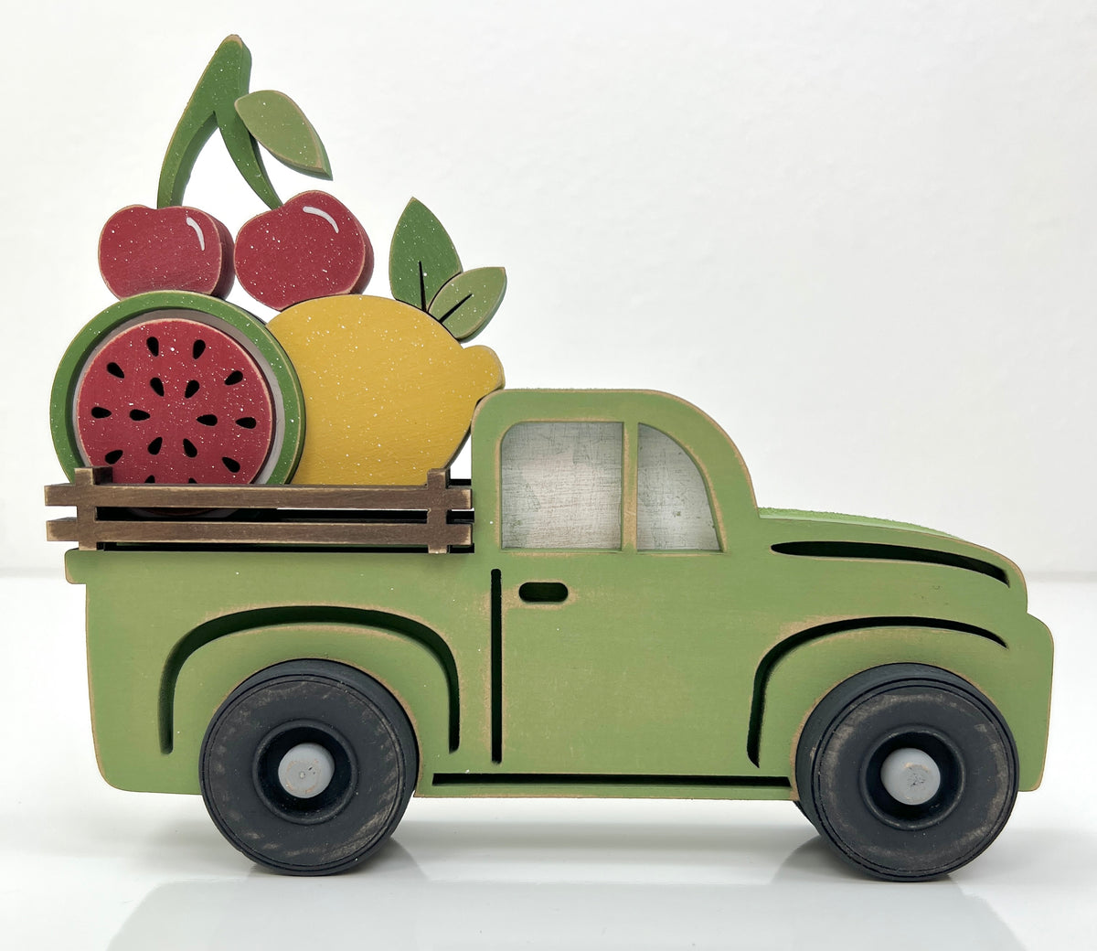Chunky Truck with Fruit-DIY Unfinished Wood Decor