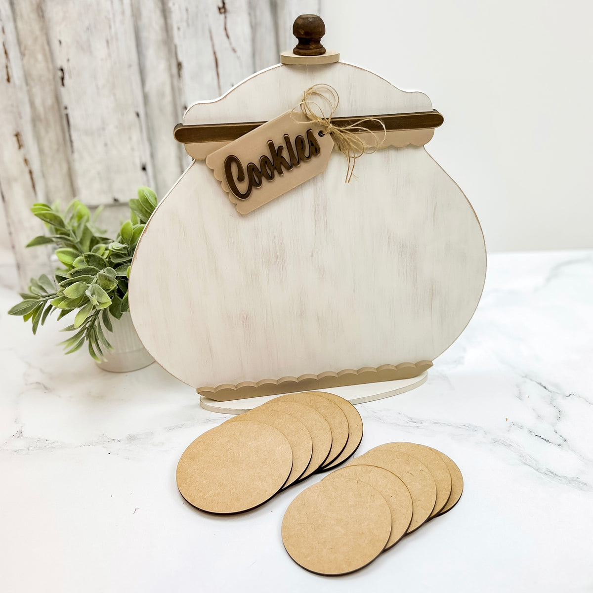 Round Cookie Jar Wood Backers