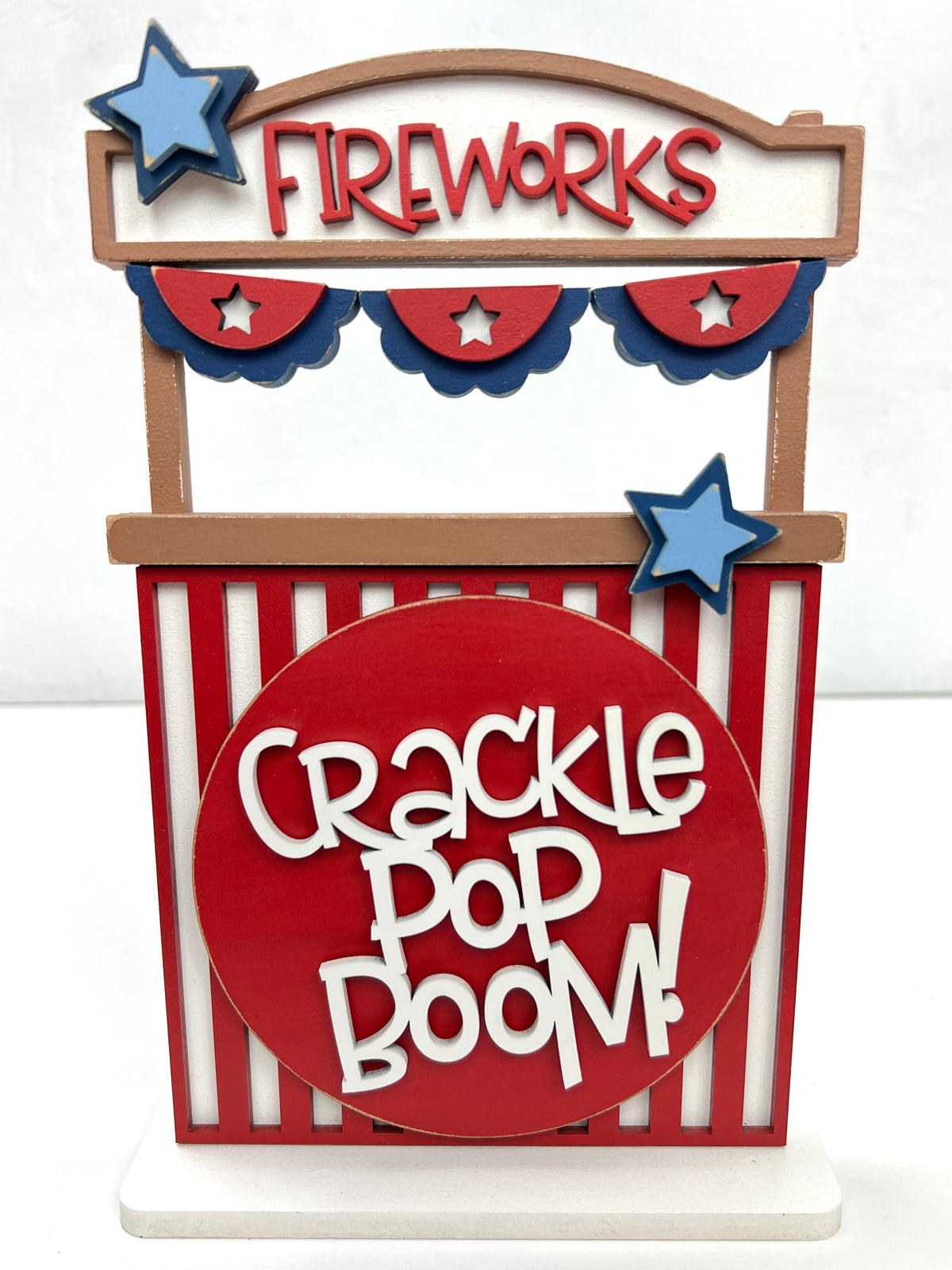 Fireworks stand wood decoration for 4th of july craft kit