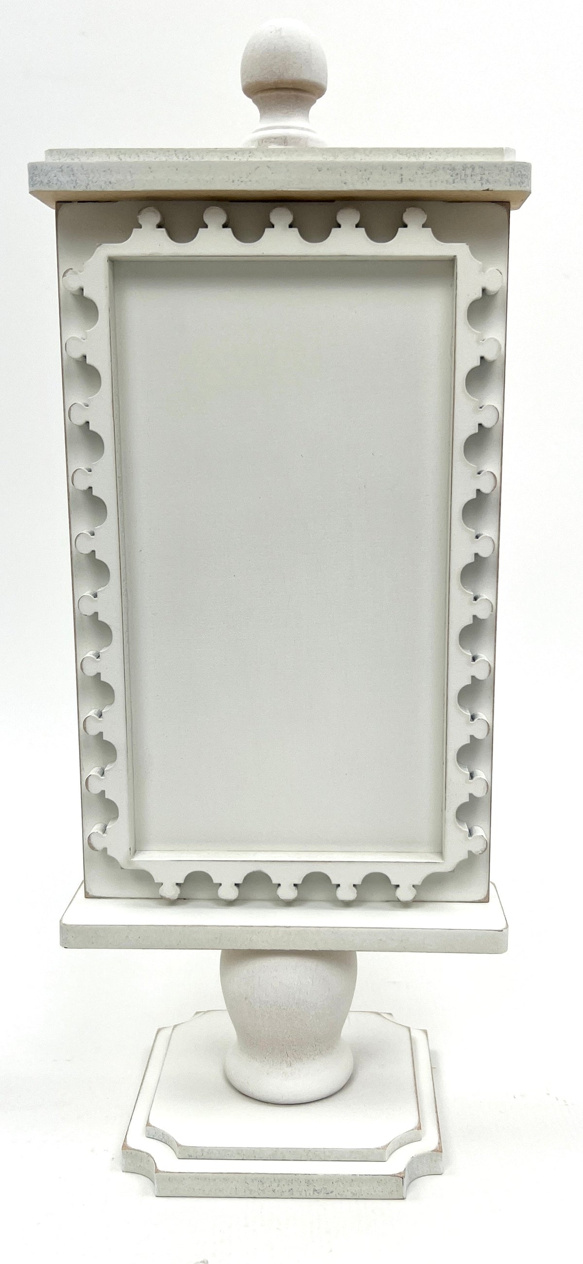 Crown Finial Frame Cross Stitch Display-Unfinished Wood seasonal wood decor