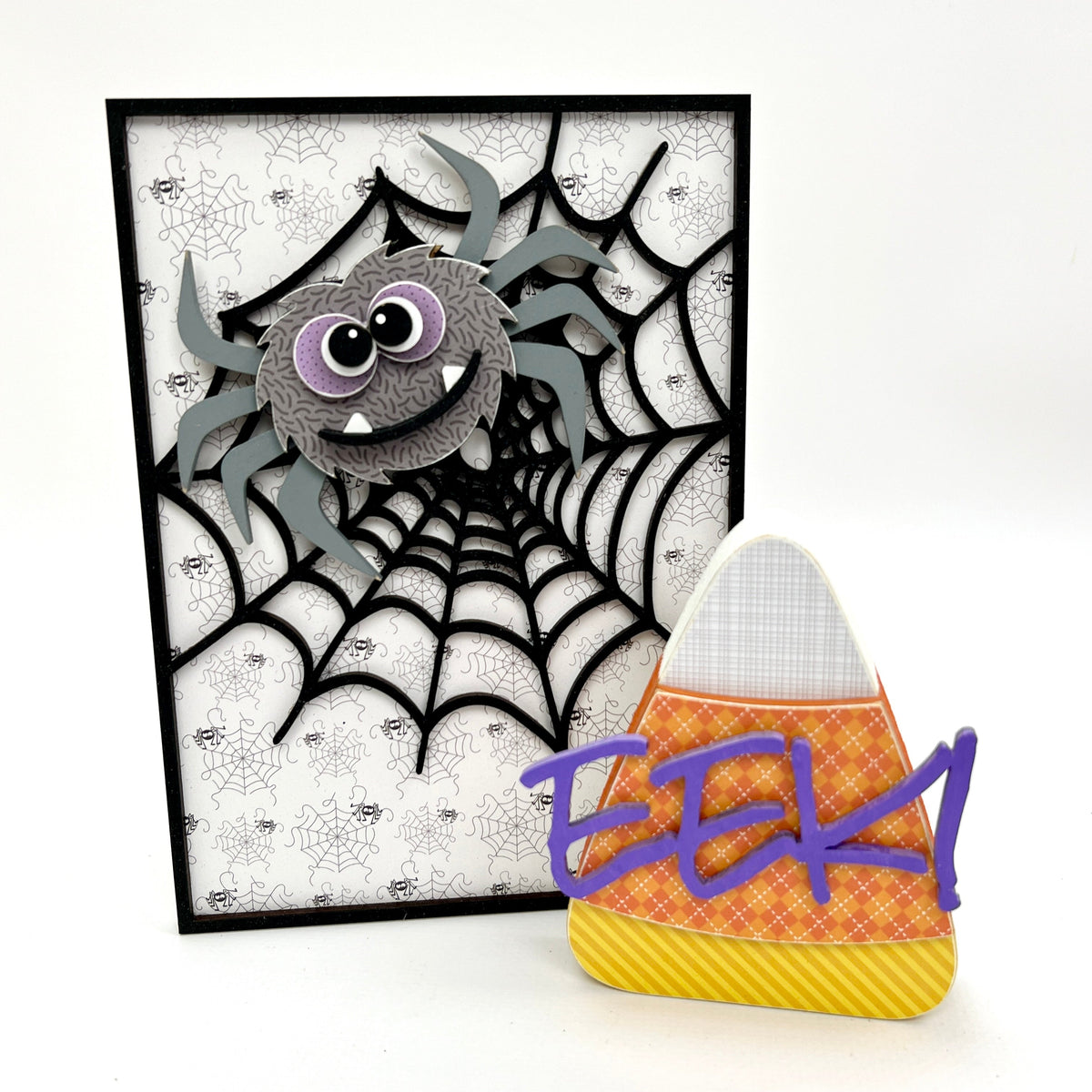 Cute spider and spider web wood decor crafting kit 