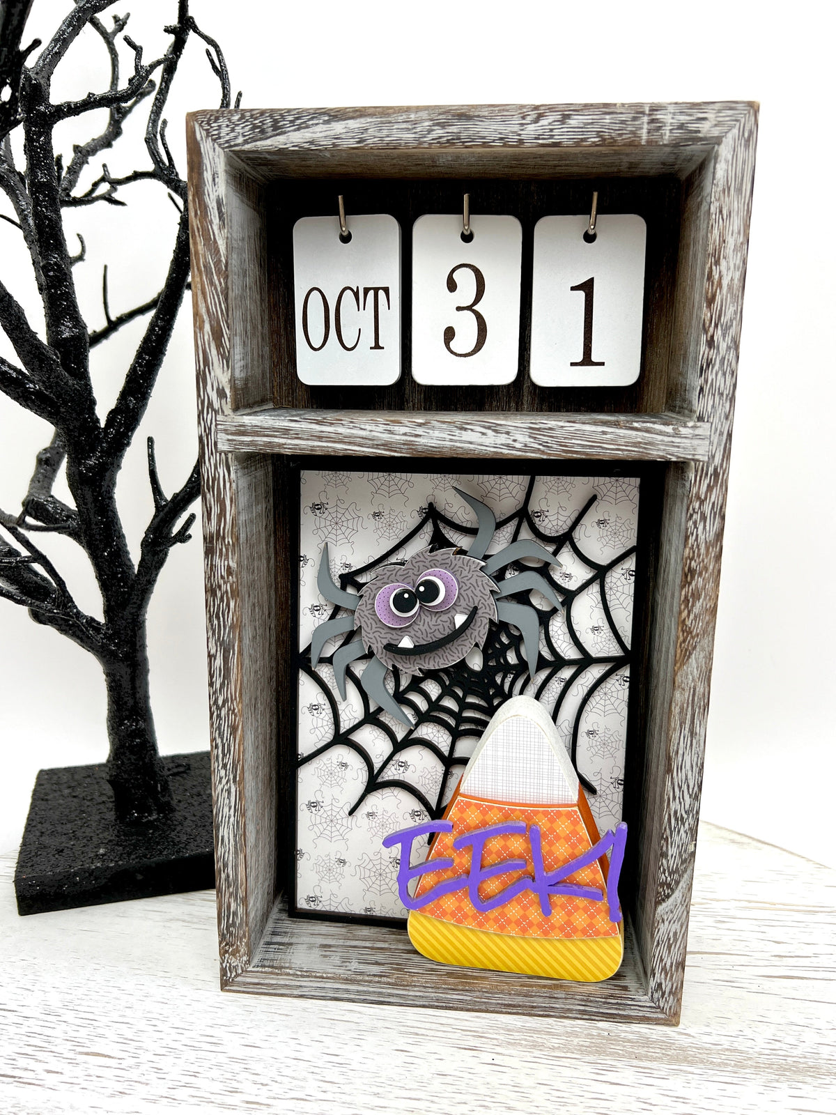 Seasonal Calendar Cubby- Decorative inserts and backings sold separately seasonal wood decor