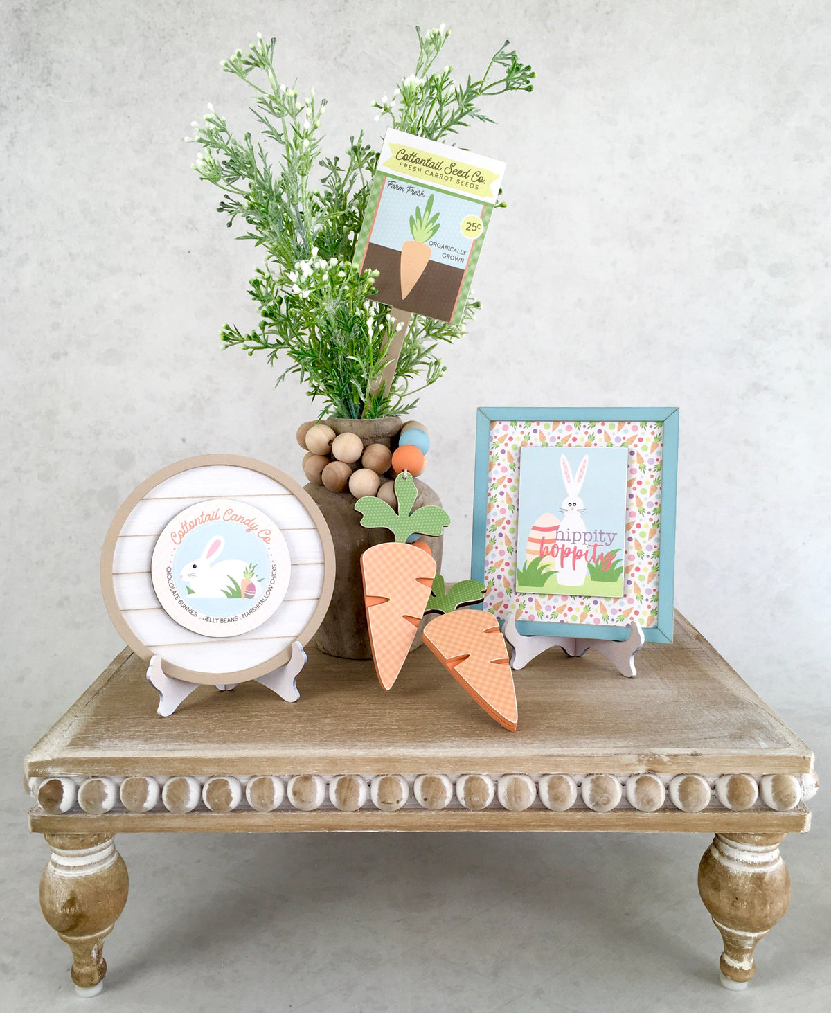 Easter signs for tiered tray decorations, small easter shiplap signs, easter plant stick, Easter wood decorations.