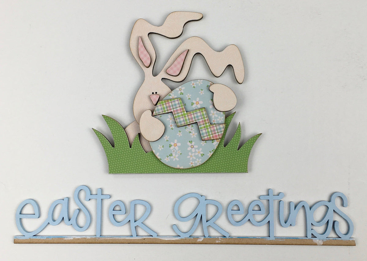 Wood truck with bunny and egg in the back of the truck, easter wood decor, Easter home decor crafts, Handmade home decor.