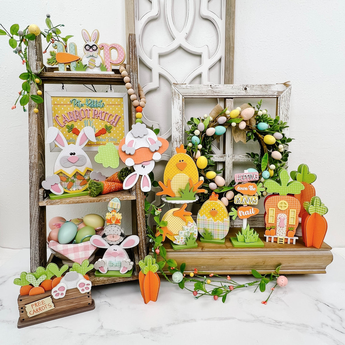 Harry Hop Bunny Wood Decor seasonal wood decor