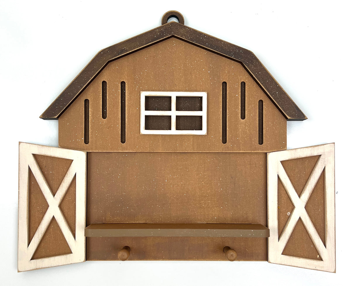 Autumn Rules Barn Cross Stitch Display