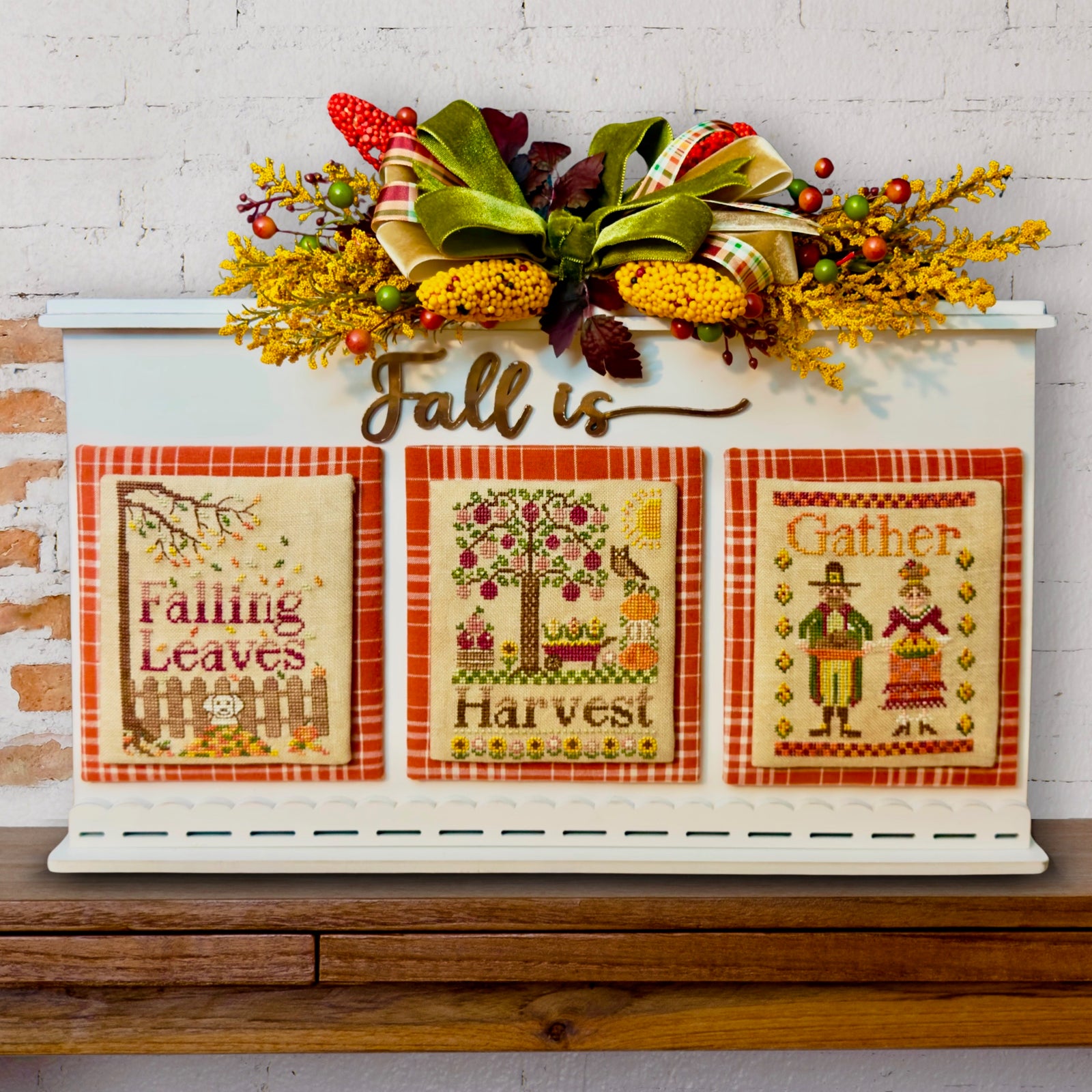 Fall is...Unfinished Wood Cross Stitch Display