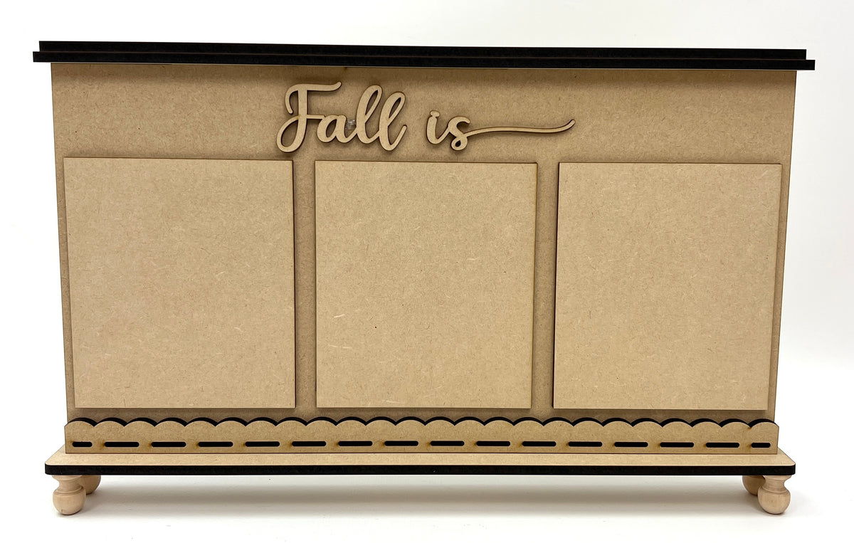 Fall is...Unfinished Wood Cross Stitch Display