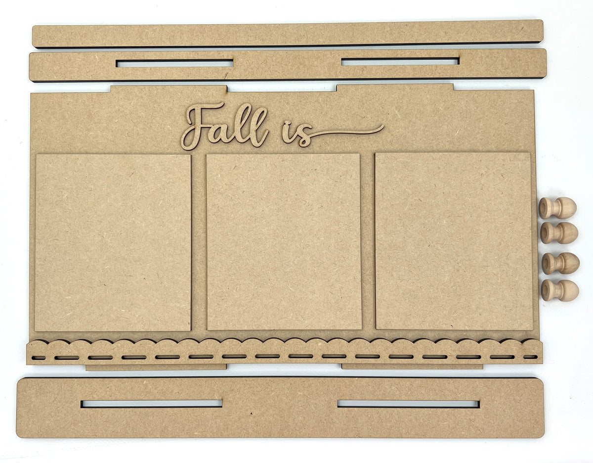 Fall is...Unfinished Wood Cross Stitch Display