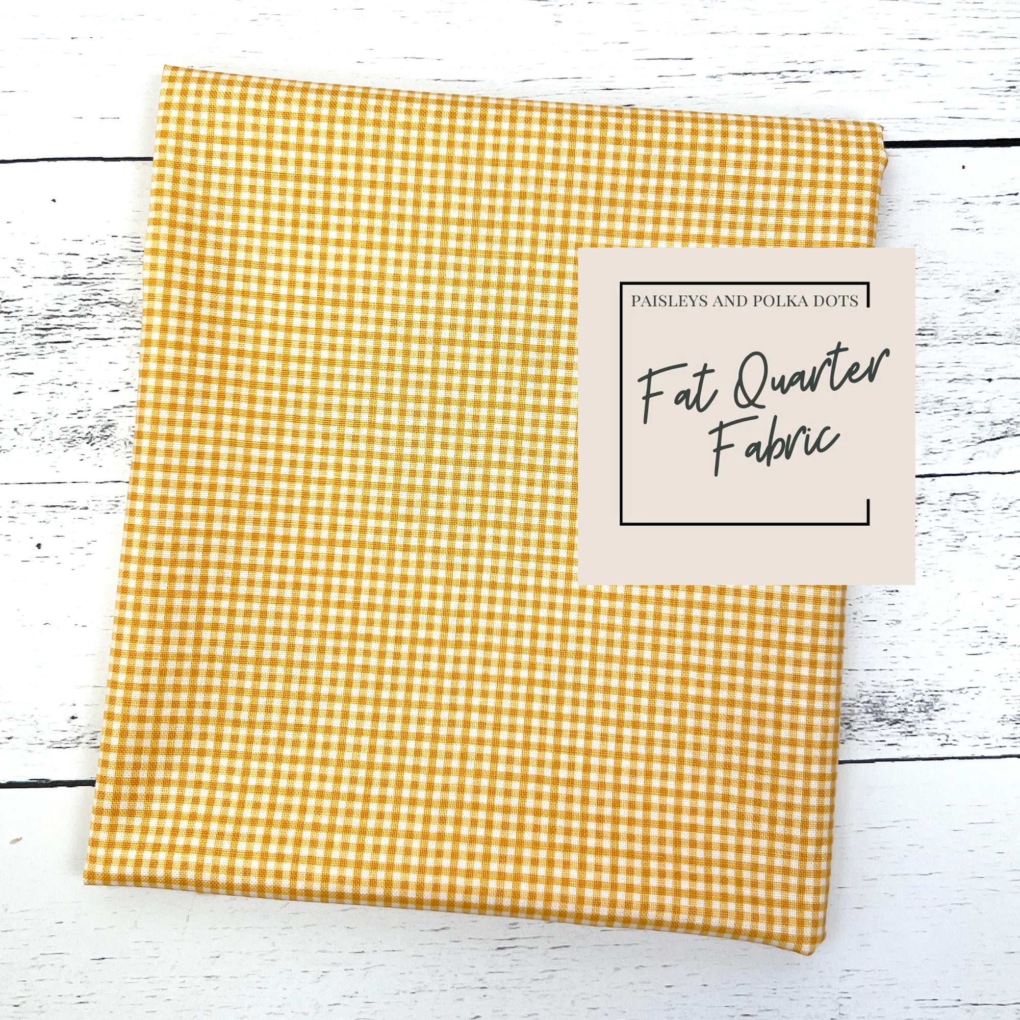 Fat Quarter Finishing Fabric-Yellow Gingham