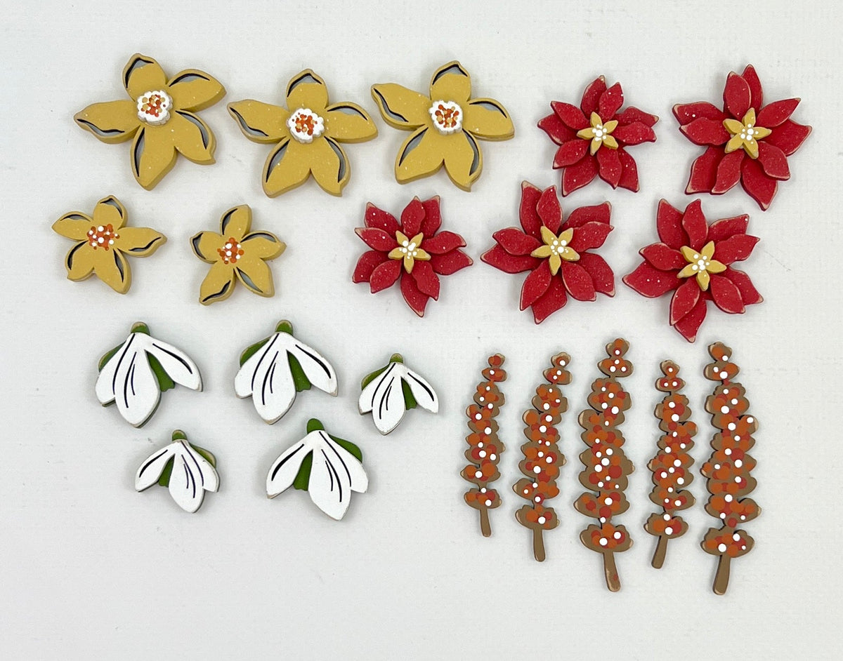 Flower Lane Garland Set 1-Unfinished Wood Seasonal &amp; Holiday Decorations