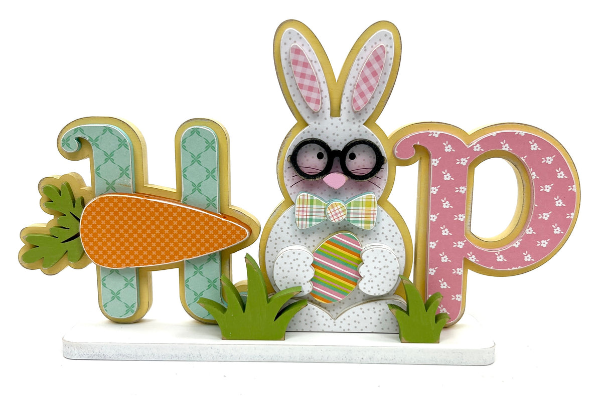 Easter wood decor DIY craft kit for shelf sitters and tiered tray decor