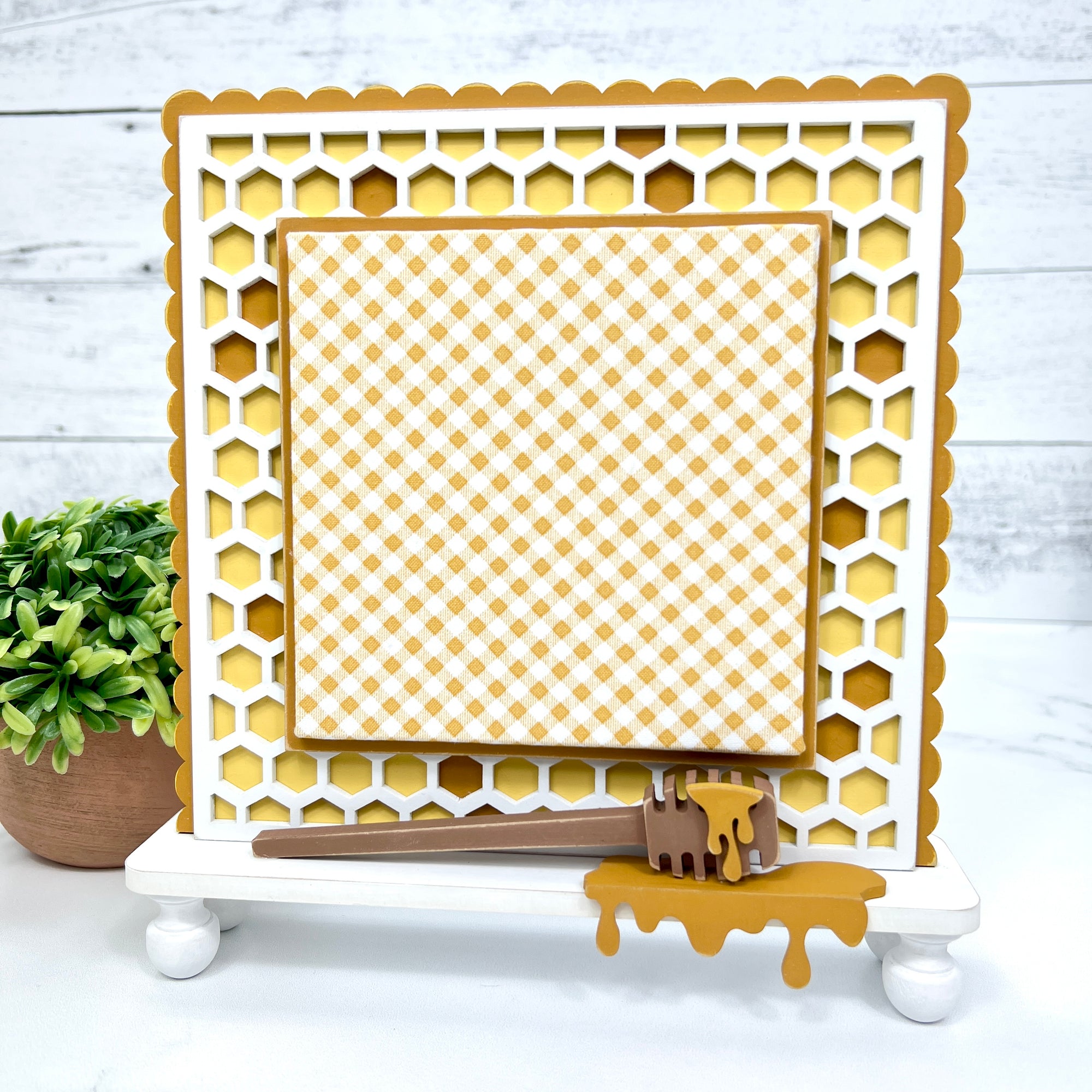 Honeycomb Frame for Cross Stitch-Unfinished Wood