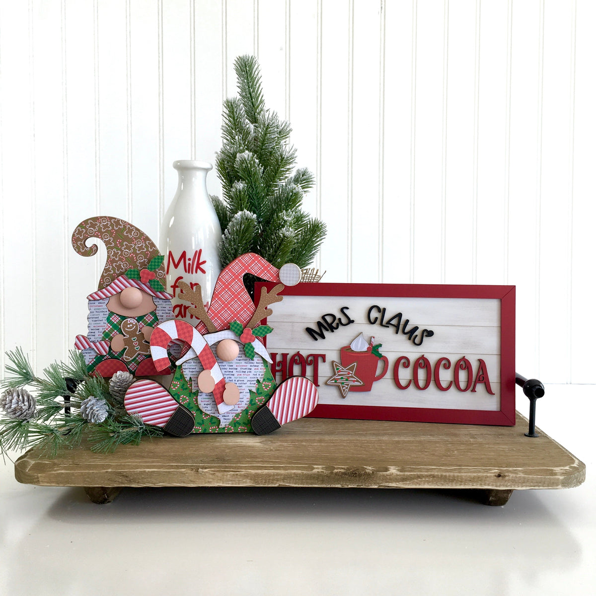 Mrs. Claus&#39; Hot Cocoa shiplap sign, hot cocoa sign, wood decor sign, Christmas signs for tiered trays, Hot cocoa tiered tray ideas, Rae Dunn Hot Cocoa, handmade wood christmas decorations