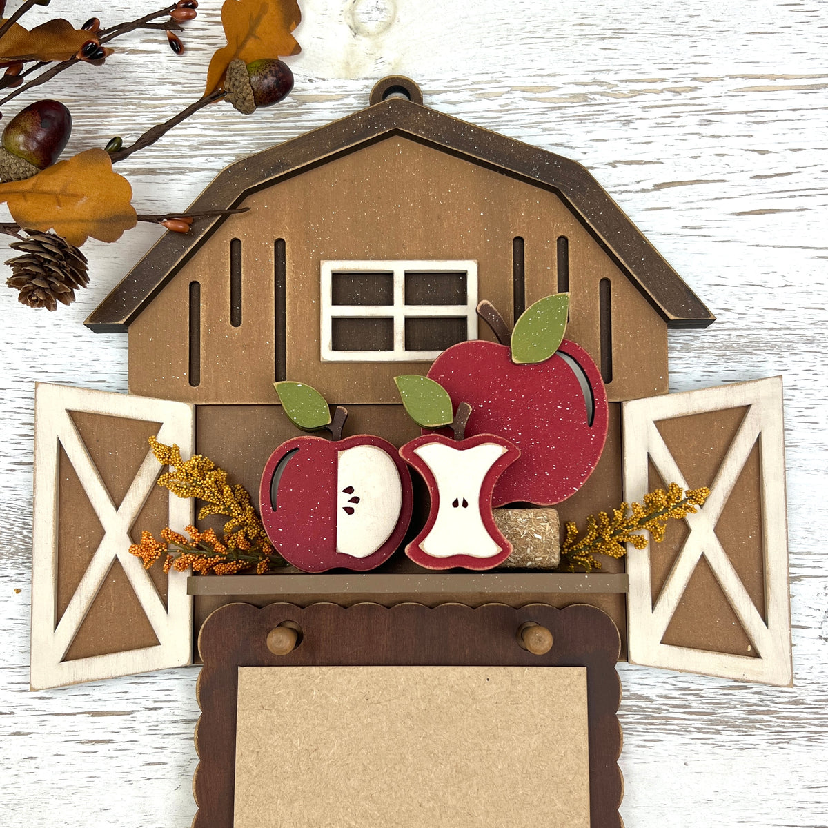 Tiny Chunky Apple Trio Wood decor Kit