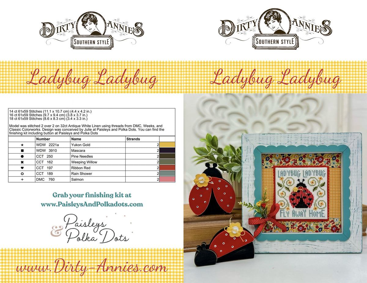 Ladybug Ladybug Cross Stitch Pattern-PDF Download cross stitch pattern