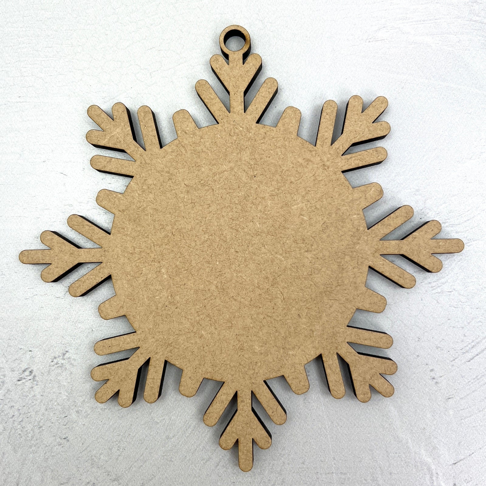 Unfinished Wood Hanging Snowflake for Lantern seasonal wood decor