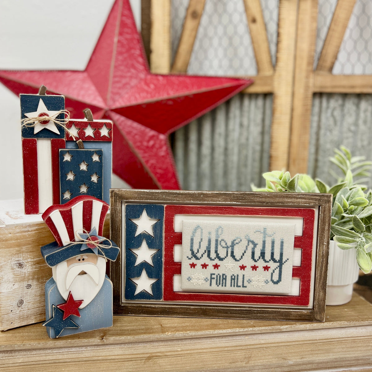 Liberty Frame Cross Stitch Display-Unfinished Wood Cross stitch display