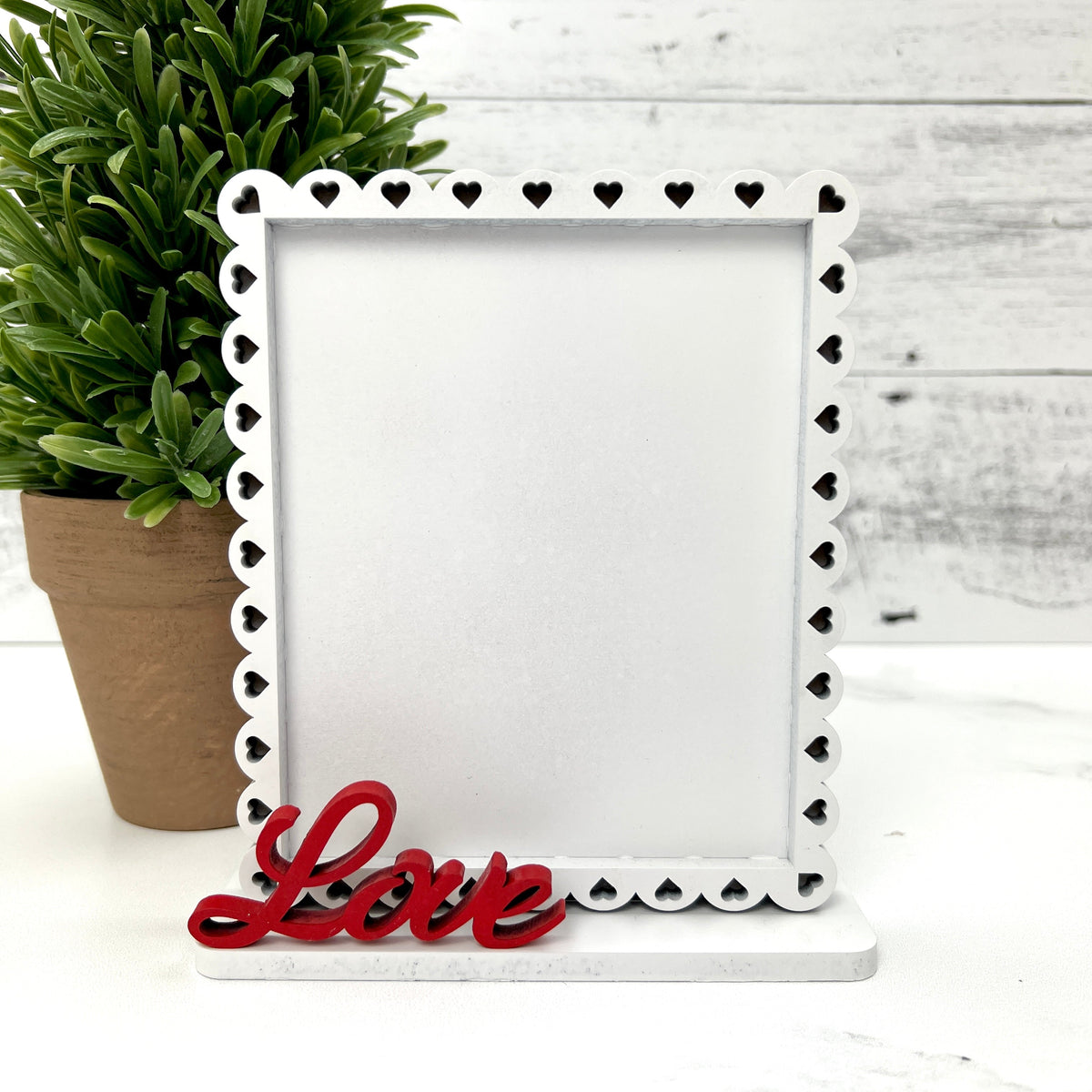 Unfinished Wood Love Cross Stitch Frame seasonal wood decor