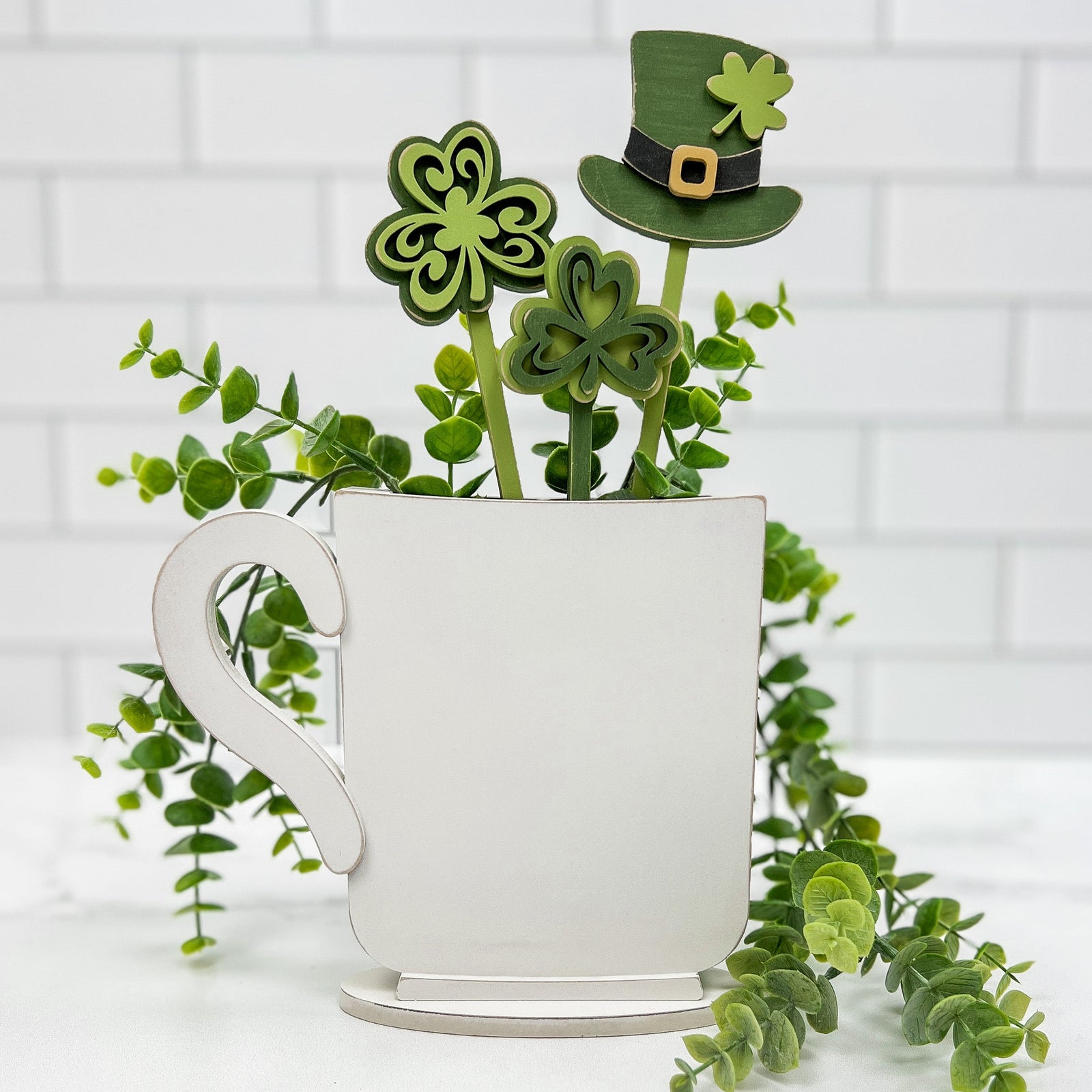 Lucky Mug Sticks-Mug Sold Separately seasonal wood decor