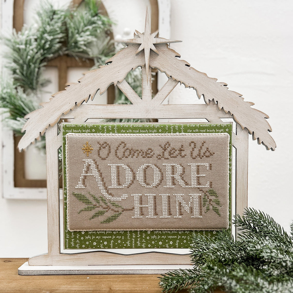 O Come Let Us Adore Him Cross Stitch Pattern by Dirty Annie’s-PDF Download