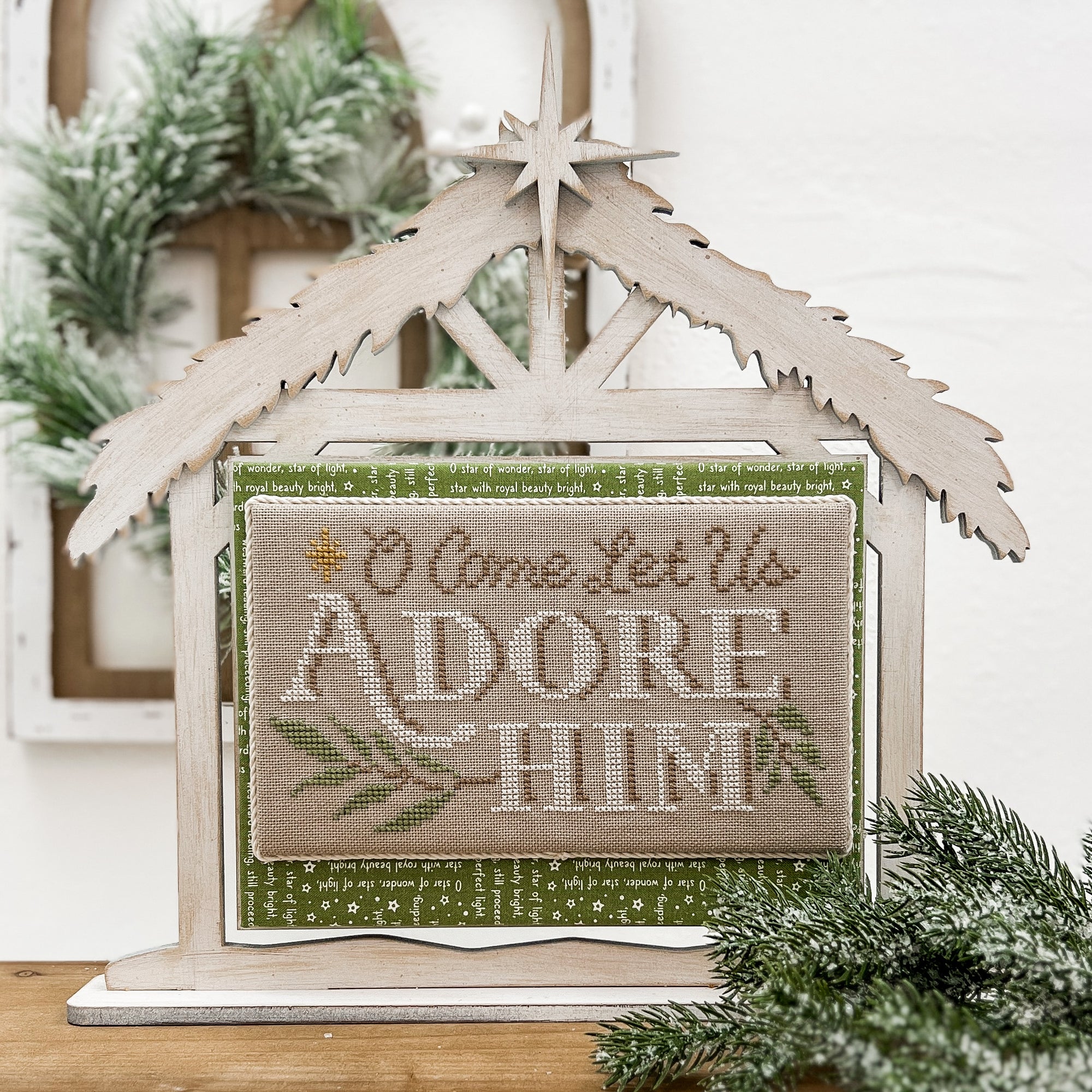 O Come Let Us Adore Him Cross Stitch Pattern by Dirty Annie's