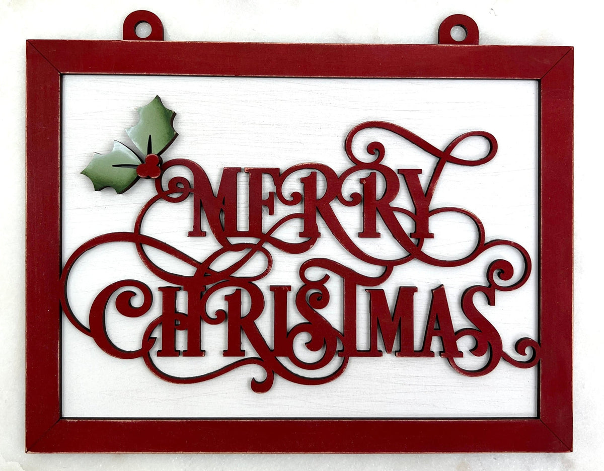 Merry Christmas Ladder Sign Wood Decor seasonal wood decor
