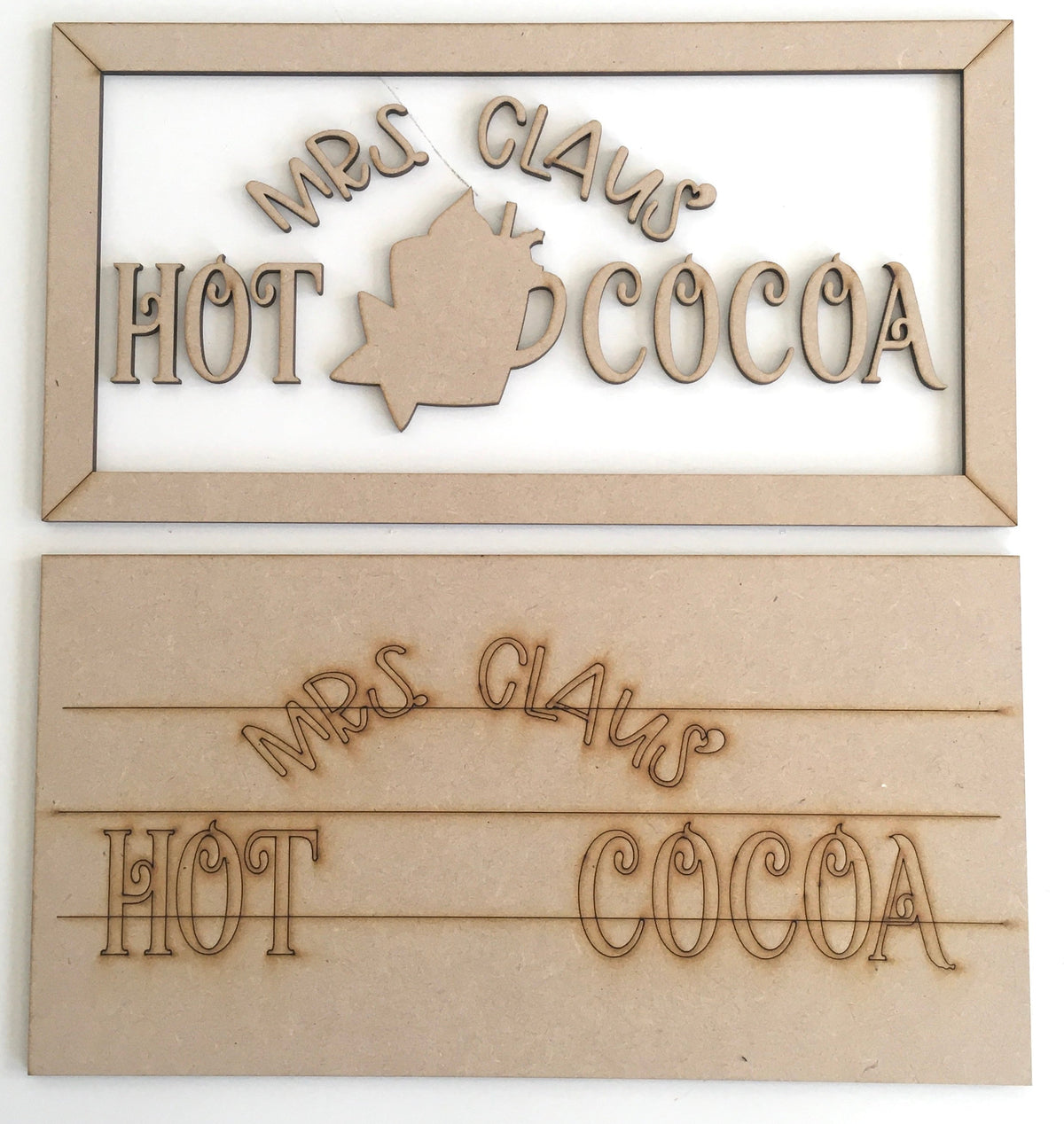 Mrs. Claus’ Hot Cocoa DIY Shiplap Sign Kit wood decor