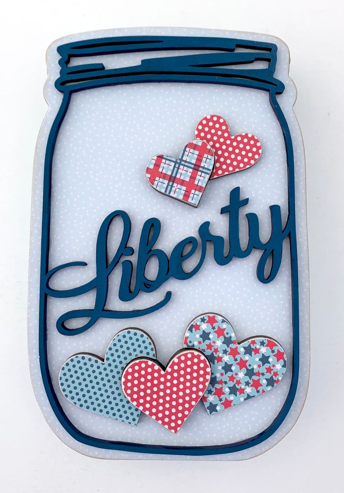 mason jar DIY wood craft  for 4th of July decoration