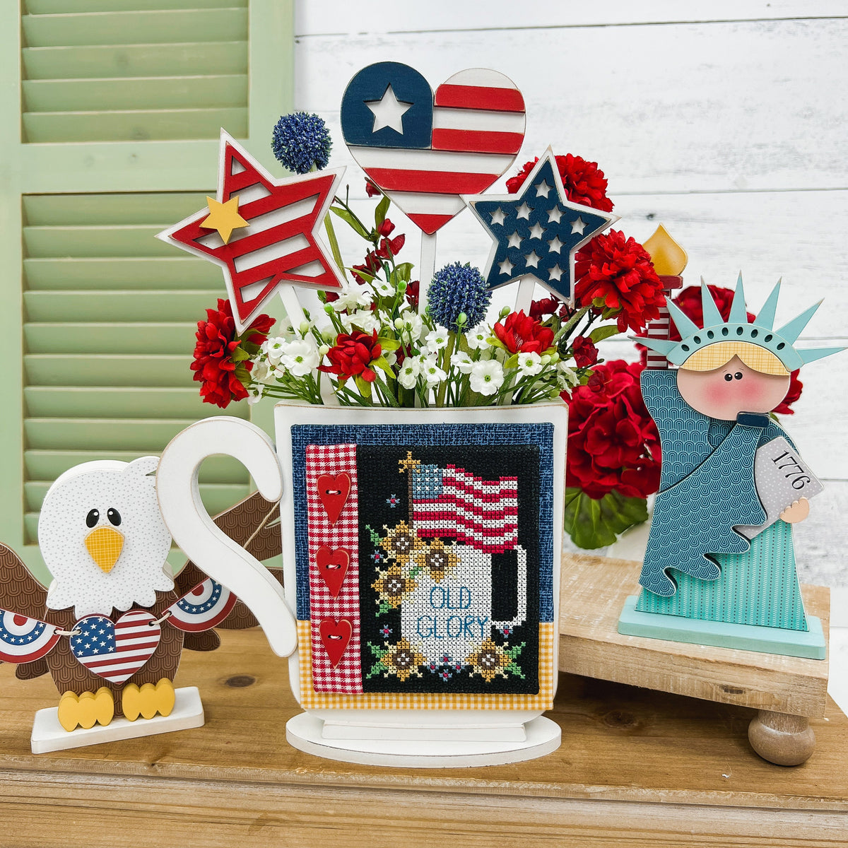 Patriotic Mug Sticks-Mug Sold Separately Seasonal &amp; Holiday Decorations