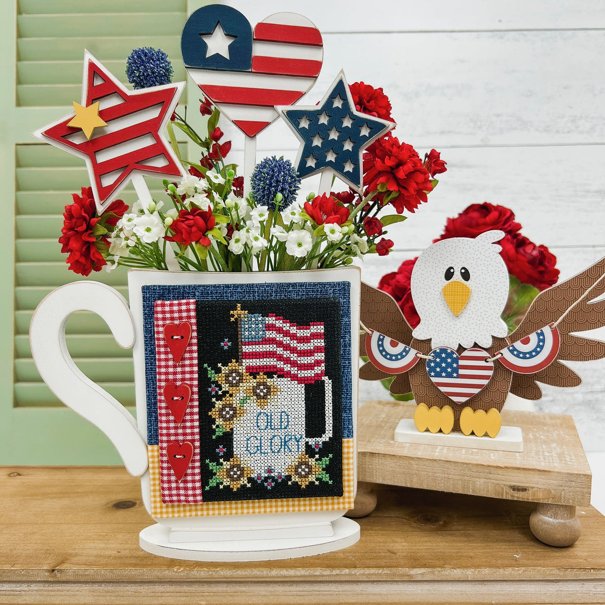 Patriotic Mug Sticks-Mug Sold Separately Seasonal &amp; Holiday Decorations